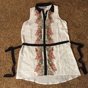 Love 21 Tie Waist Shirt Dress/Tunic