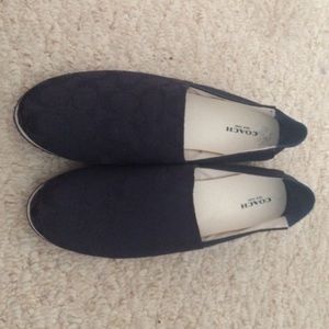 Navy slip on Coach Shoes. AUTHENTIC