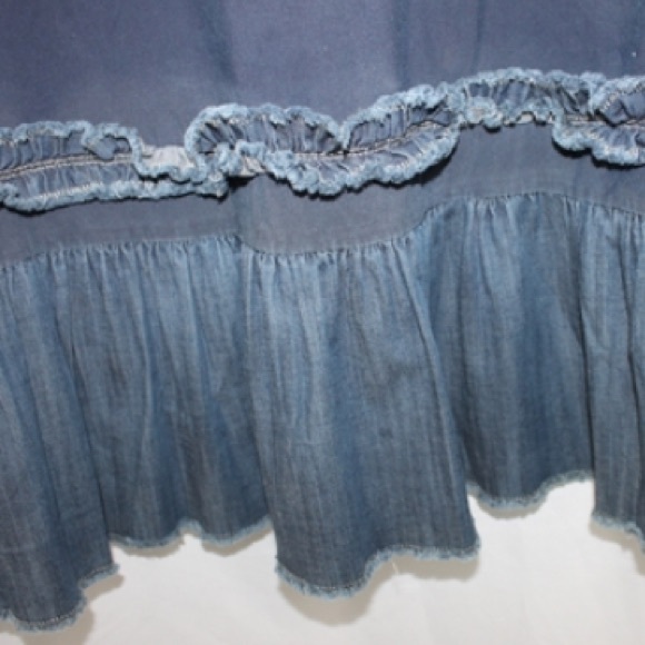 Denim and stretch Maxi Skirt - Picture 2 of 2