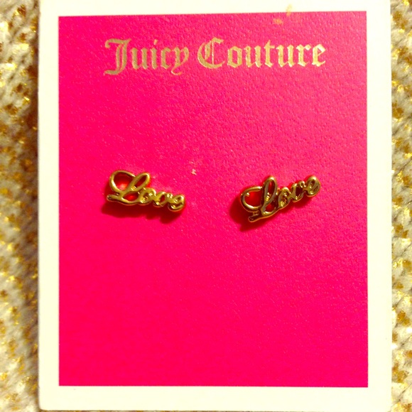 BRAND NEW juicy couture love stud earrings