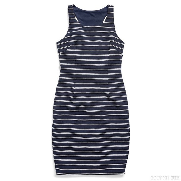 NWT Stitchfix Marissa Navy Stripped Dress