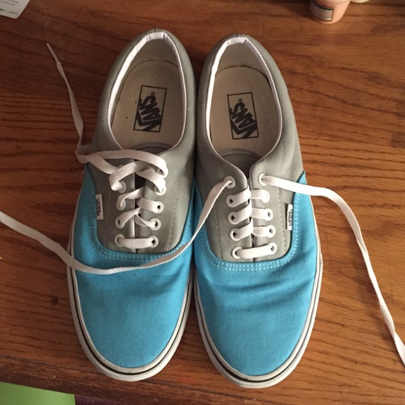vans blue and gray