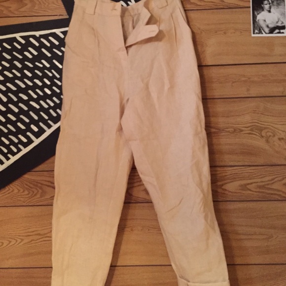 American Apparel Linen Pleated Pants