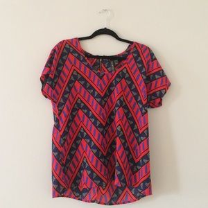 Red/White & Blue Tribal Top