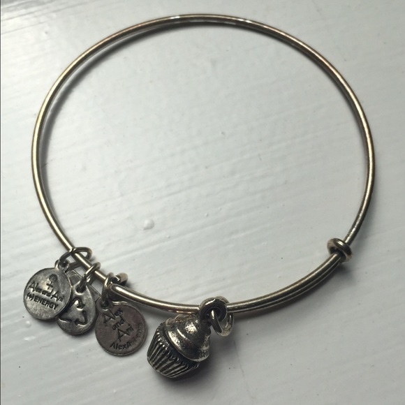 Alex and Ani silver cupcake bangle