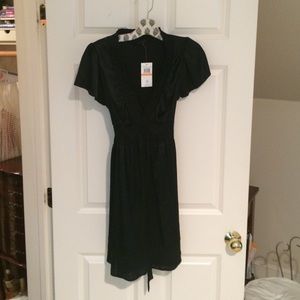 Black, silky BCBG MaxAzria dress