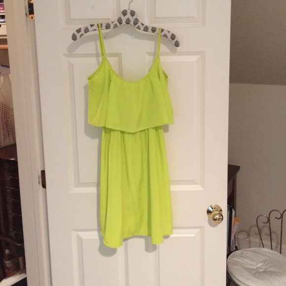 Lime green / yellow dress