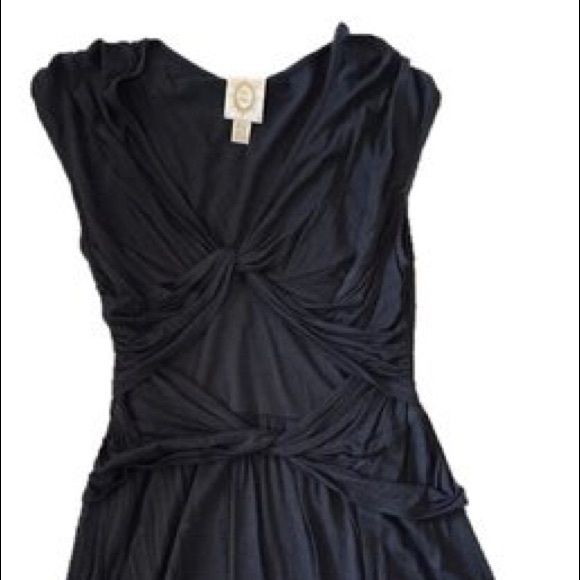 Anthropologie turquoise cotton cap sleeve knot top