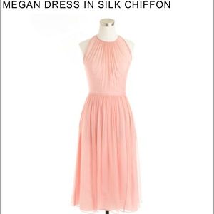 JCrew Misty Rose Megan Dress in silk chiffon