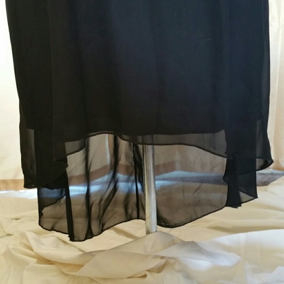 Red Velvet Animal Print with Black Chiffon Dress - Picture 2 of 3