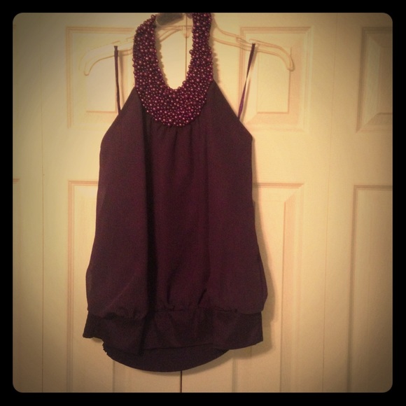 Purple beaded top