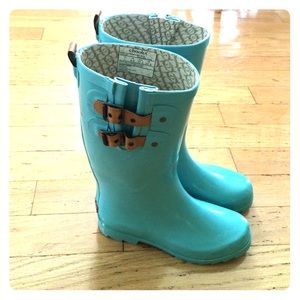 Tiffany blue rain boots