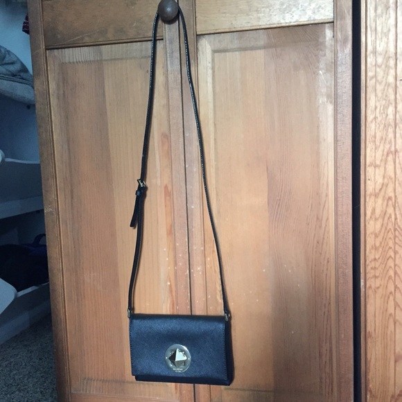 Lightly used Kate Spade black saffiano crossbody
