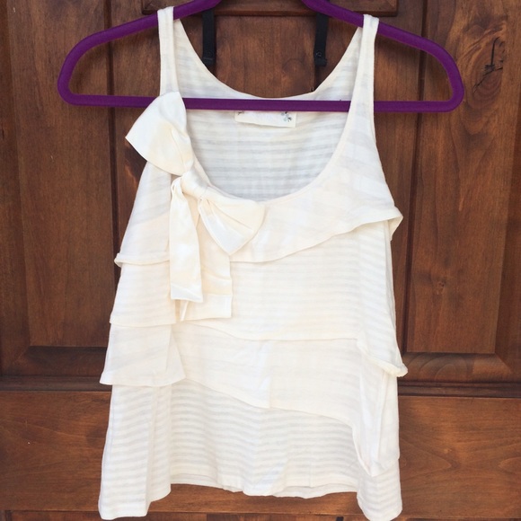 Velvet tiered tank with bow