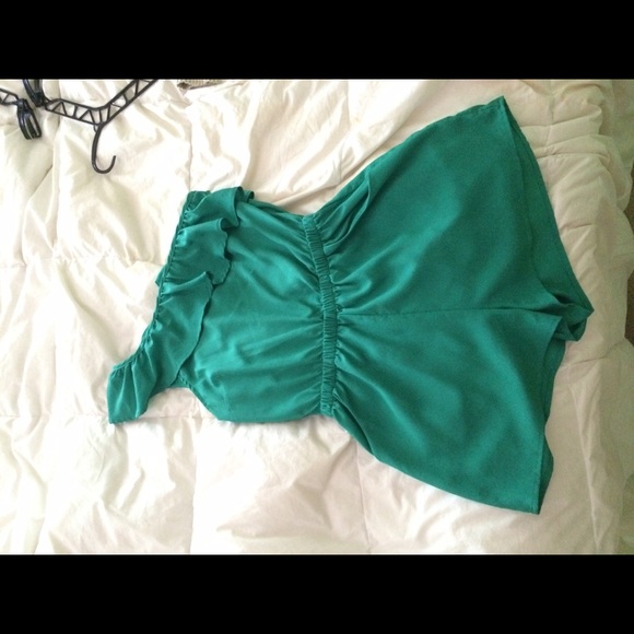 Green Off the shoulder romper