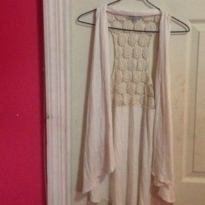 cream colored throw over