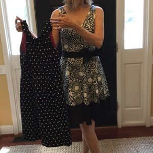 Two black and white summer dresses size six.