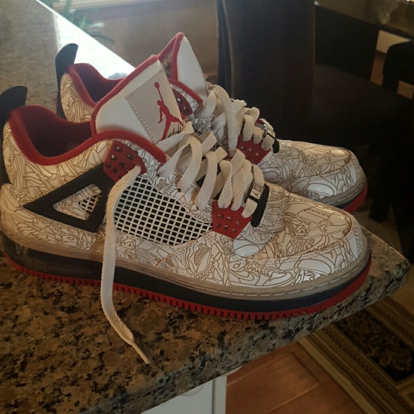 Jordan retro fire red laser 4s