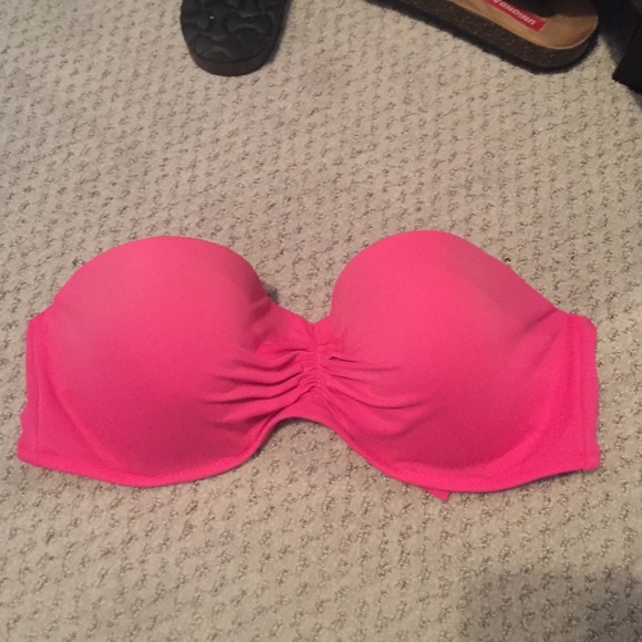 Strapless pink vs bathing suit