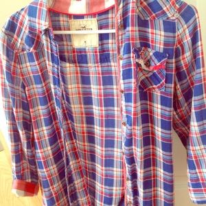 long hollister flannel in new condition
