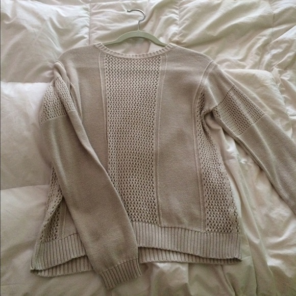 Crochet cream sweater