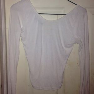 long sleeved cropped shirt