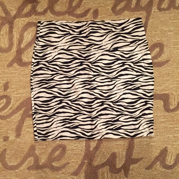 Wet Seal Zebra Print Pencil Skirt