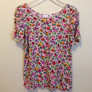 Anthropologie floral top L
