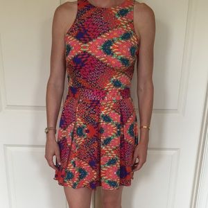 Colorful halter dress