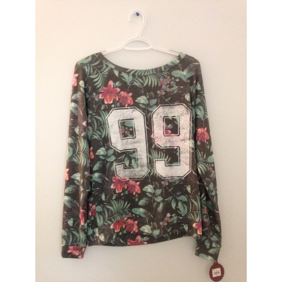 So "99" Floral/Gray Long Sleeve Tee