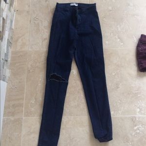 American apparel dark wash easy jean