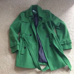 Kelly green Calvin Kline peacoat