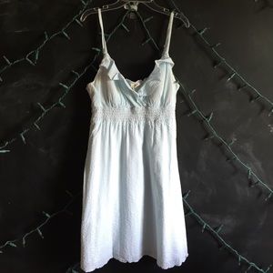 Blue and White Seersucker Dress