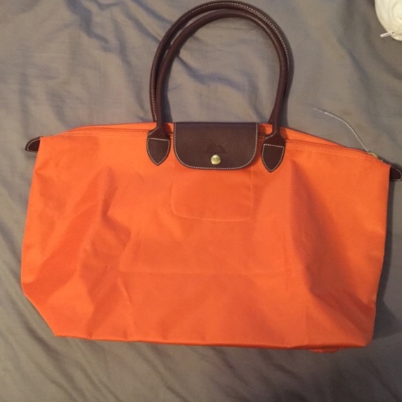 Large orange Longchamp