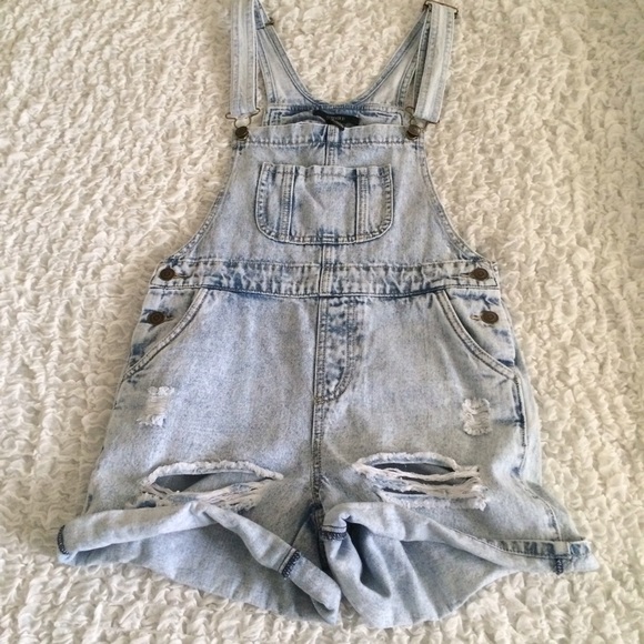 Forever 21 Denim - Denim overall shorts
