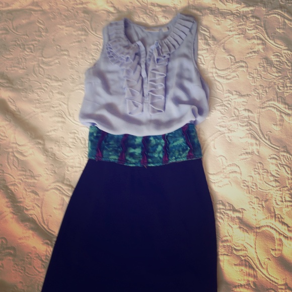 New York & company ruffled blouse