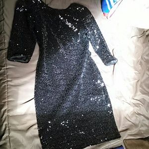 Black sequence dress