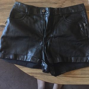 Leather shorts!