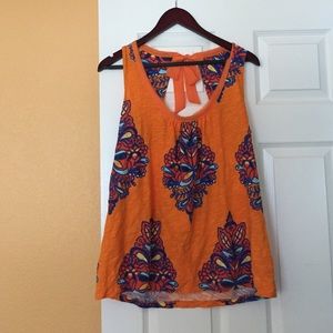 Akemi + Kin sleeveless orange cutout top