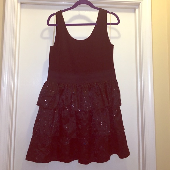 Black Sequined Party Dress