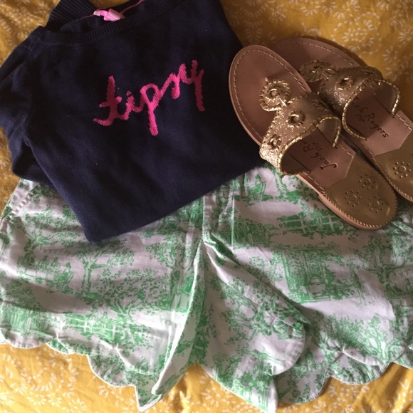 ✨Sold EUC Lilly Pulitzer Spring Fever Toile Shorts