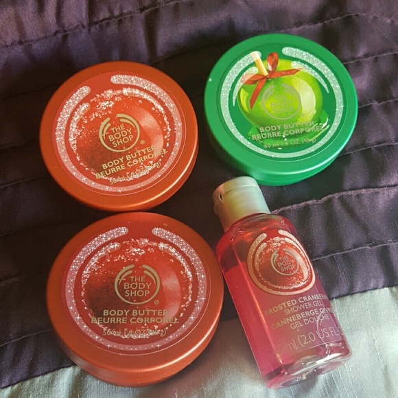 The Body Shop 3 Body Butter and 1 Shower Gel