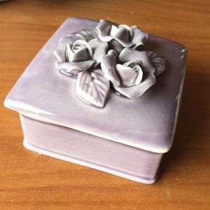 Purple Ceramic Jewelry Holder
