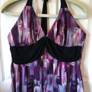 Silky halter top