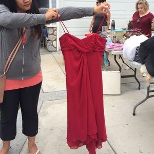 David's bridal red dress