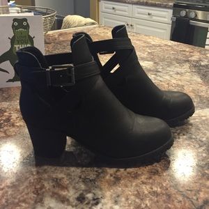 Black ankle boots