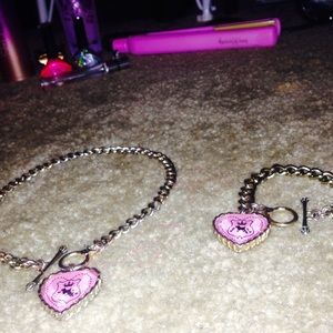 Juicy couture chain necklace and bracelet set