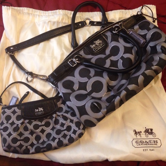 Coach satchel and wristlet.