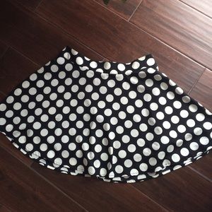 Black & White polka dot circle skirt