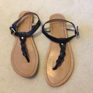 black sandals
